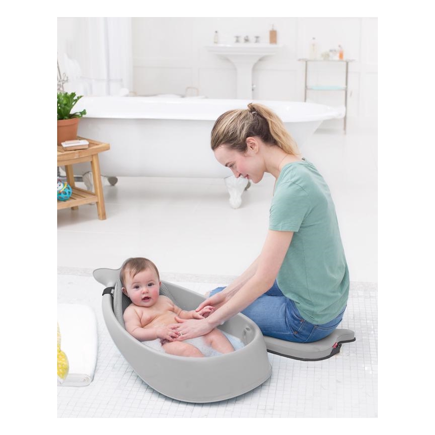 Skip Hop - Baby bath with ergonomic mat MOBY 3 grey