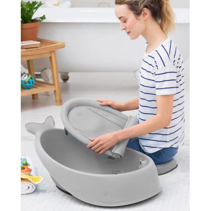 Skip Hop - Baby bath with ergonomic mat MOBY 3 grey