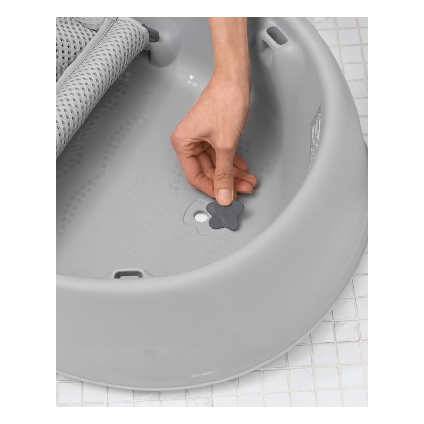 Skip Hop - Baby bath with ergonomic mat MOBY 3 grey