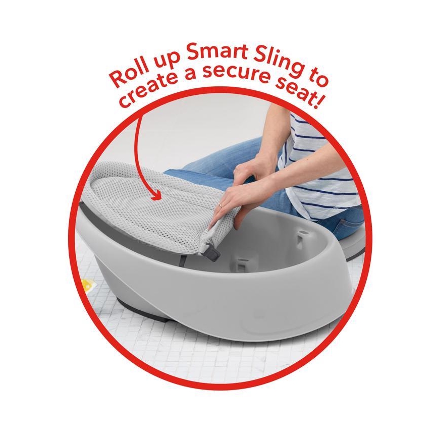 Skip Hop - Baby bath with ergonomic mat MOBY 3 grey