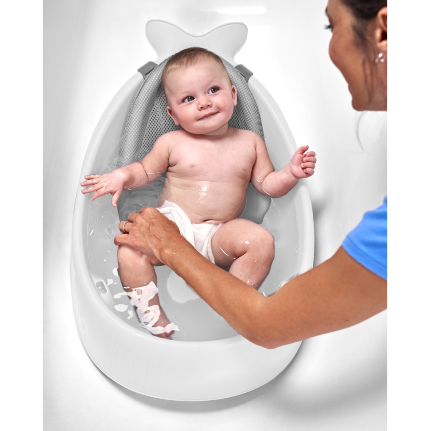 Skip Hop - Baby bath with ergonomic mat MOBY 3 white