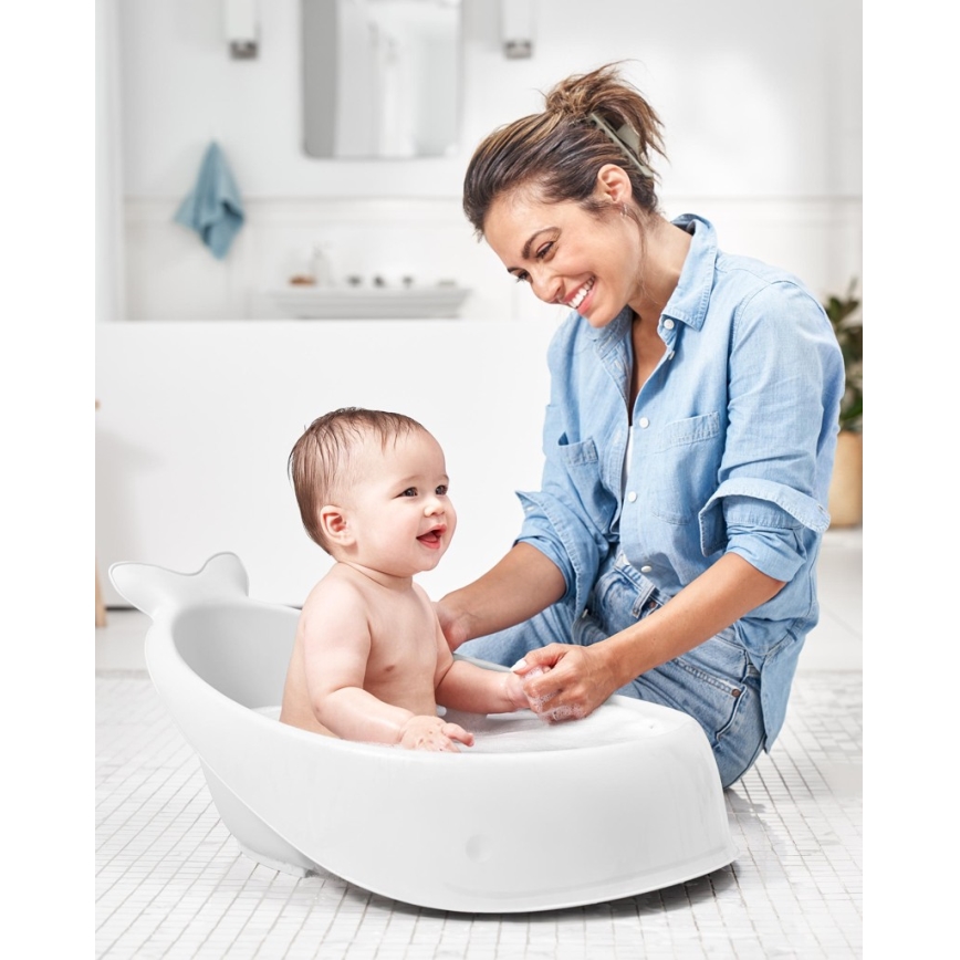 Skip Hop - Baby bath with ergonomic mat MOBY 3 white