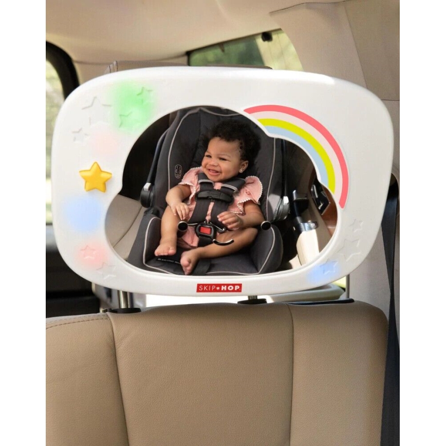 Skip Hop - Children's car rear-view mirror LINING CLOUD 3xAA