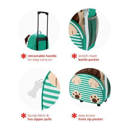 Skip Hop - Children's travel suitcase ZOO pug