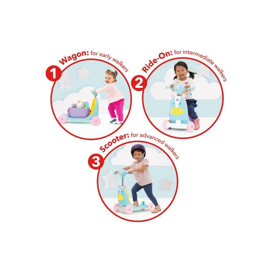 Skip Hop - Push bike 3in1 ZOO unicorn 3xAAA