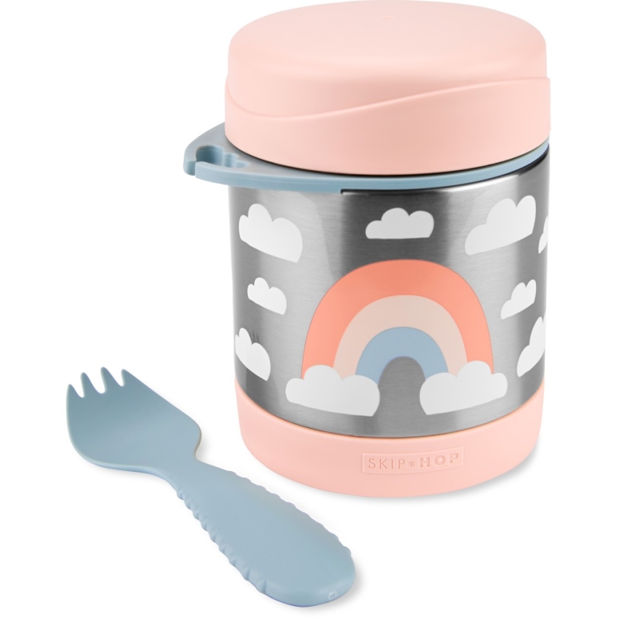 Skip Hop - SPARK STYLE 325 ml Insulated Food Jar with Spoon and Fork, Rainbow