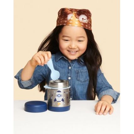 Skip Hop - Thermo food container with spoon/fork SPARK STYLE 325 ml space rocket