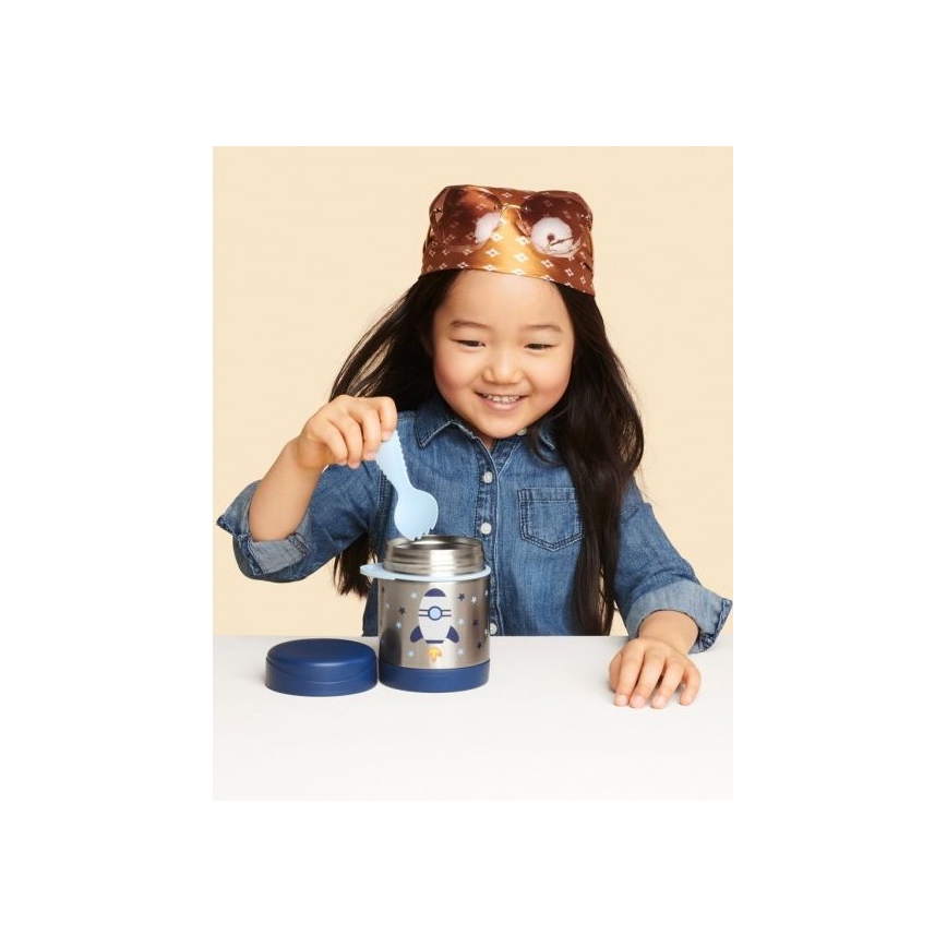 Skip Hop - Thermo food container with spoon/fork SPARK STYLE 325 ml space rocket
