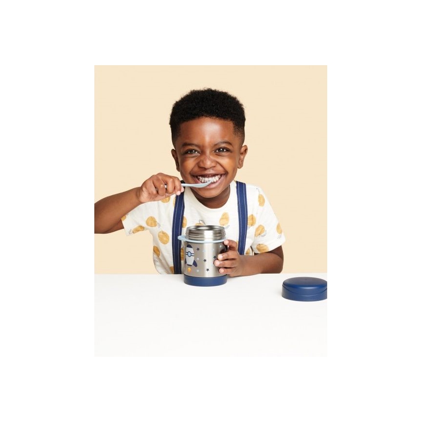 Skip Hop - Thermo food container with spoon/fork SPARK STYLE 325 ml space rocket