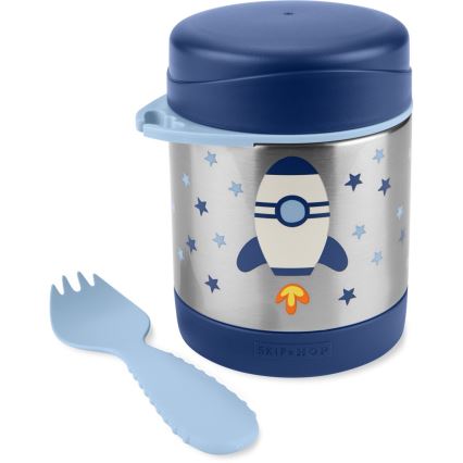 Skip Hop - Thermo food container with spoon/fork SPARK STYLE 325 ml space rocket