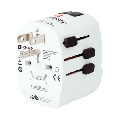 PRO Light USB Travel Adapter AC45PD - Worldwide (UK, USA, AUS/CN) USB-A + USB-C 45W