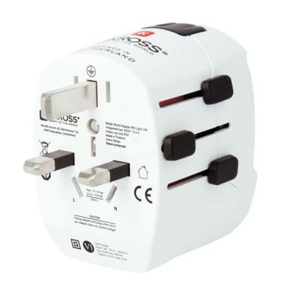 PRO Light USB Travel Adapter AC45PD - Worldwide (UK, USA, AUS/CN) USB-A + USB-C 45W