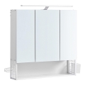 SKY LED mirrored bathroom cabinet 70x70x16 cm, 230V, white