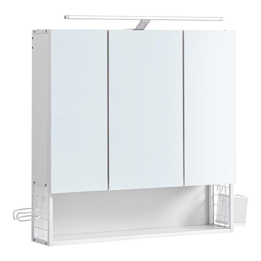SKY White Mirrored Bathroom Cabinet