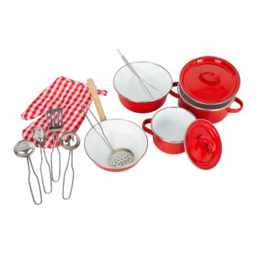 Small Foot - Children's metal kitchenware red