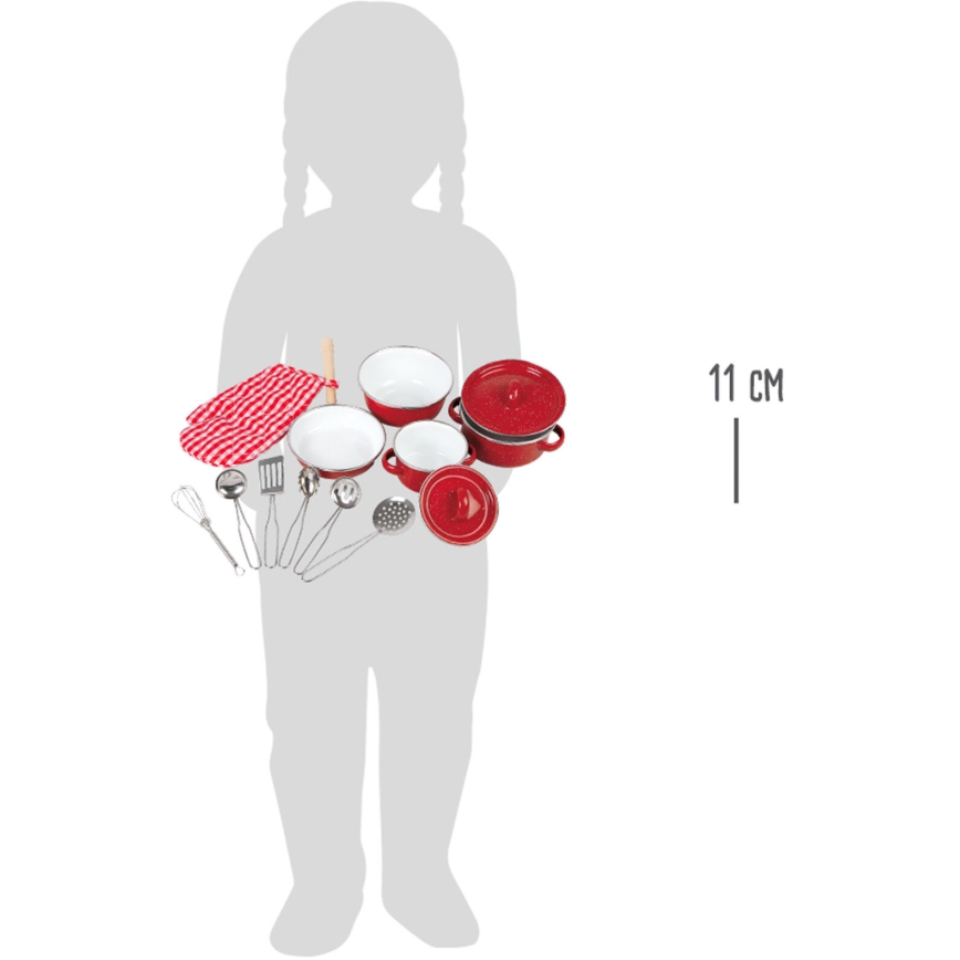Small Foot - Children's metal kitchenware red