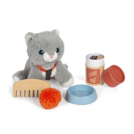 Small Foot - Plush cat with care kit