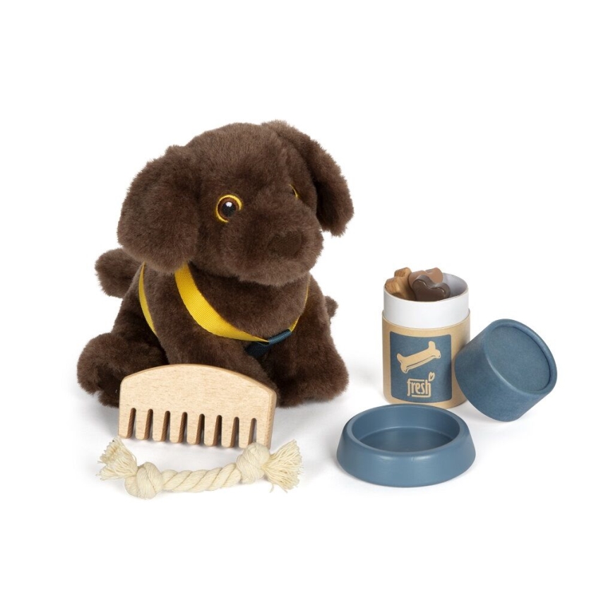 Small Foot - Plush dog with care kit