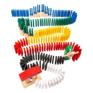 Small foot - Wooden dominoes rallye 490 pcs
