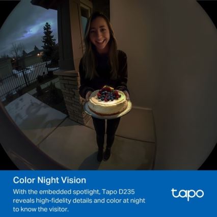 Smart 2K Video Doorbell with 10000 mAh Battery, IP66, Wi‑Fi, Tuya