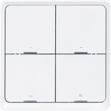 Smart 4-Button Switch, 1× CR2430 Battery, White
