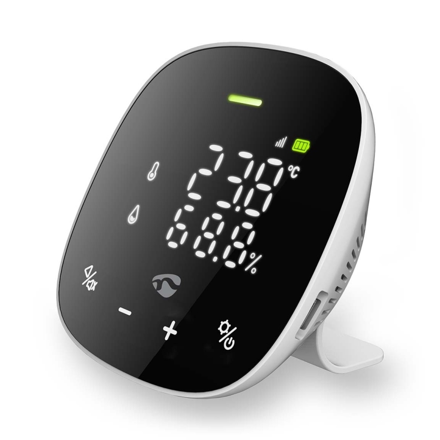Smart air quality monitor with LED display SmartLife Wi-Fi