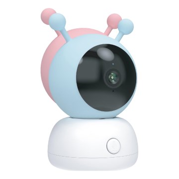 Smart Baby Monitor with Motion Sensor — 2K Resolution, 5V Power, Wi‑Fi (Pink/Blue)