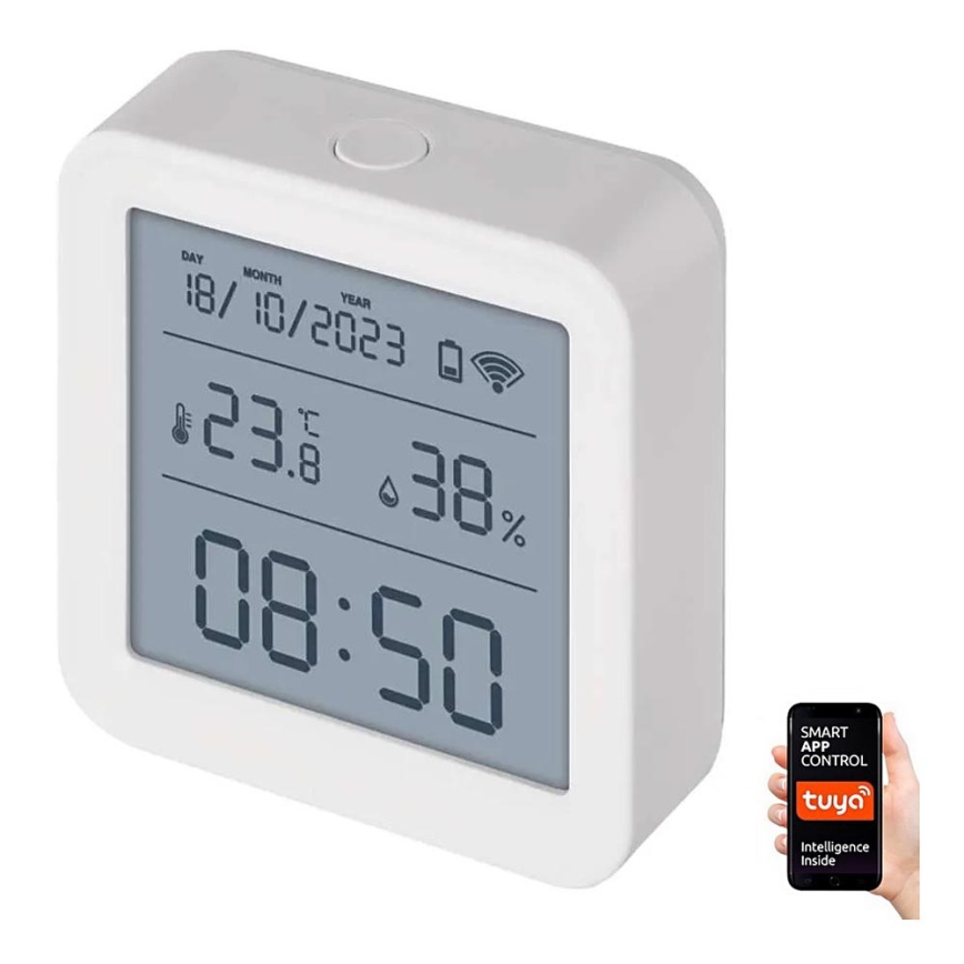 Smart digital thermometer GoSmart 3xAAA Tuya white