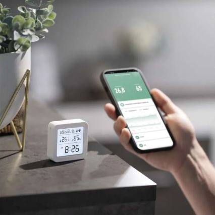 Smart digital thermometer GoSmart 3xAAA Tuya white