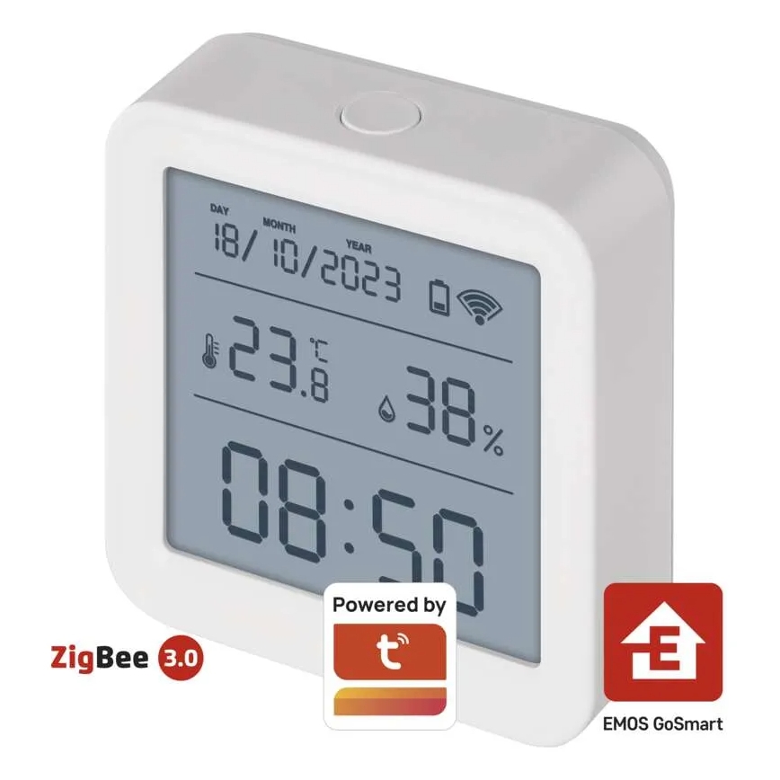 Smart digital thermometer GoSmart 3xAAA Tuya white