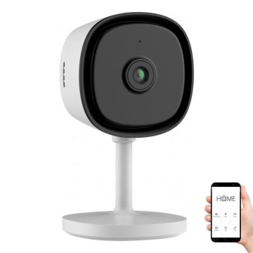 Smart indoor camera with Full HD 1080p sensor, 5V power, Wi-Fi, Tuya — White
