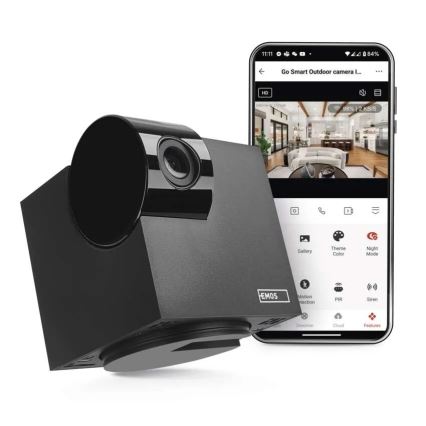 Smart indoor swivel camera with motion sensor GoSmart 5V Wi-Fi Tuya black