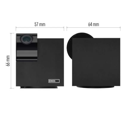 Smart indoor swivel camera with motion sensor GoSmart 5V Wi-Fi Tuya black