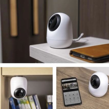 Smart indoor swivel camera with motion sensor GoSmart 5V Wi-Fi Tuya white