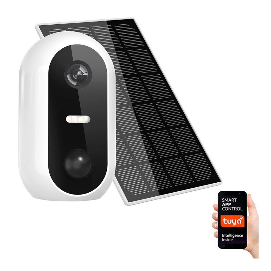 Smart outdoor IP camera with a solar panel 1080p Full HD 9600 mAh IP54 Wi-Fi Tuya