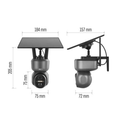 Smart solar camera with a sensor GoSmart 4G/LTE 10400mAh 5V IP65 Tuya