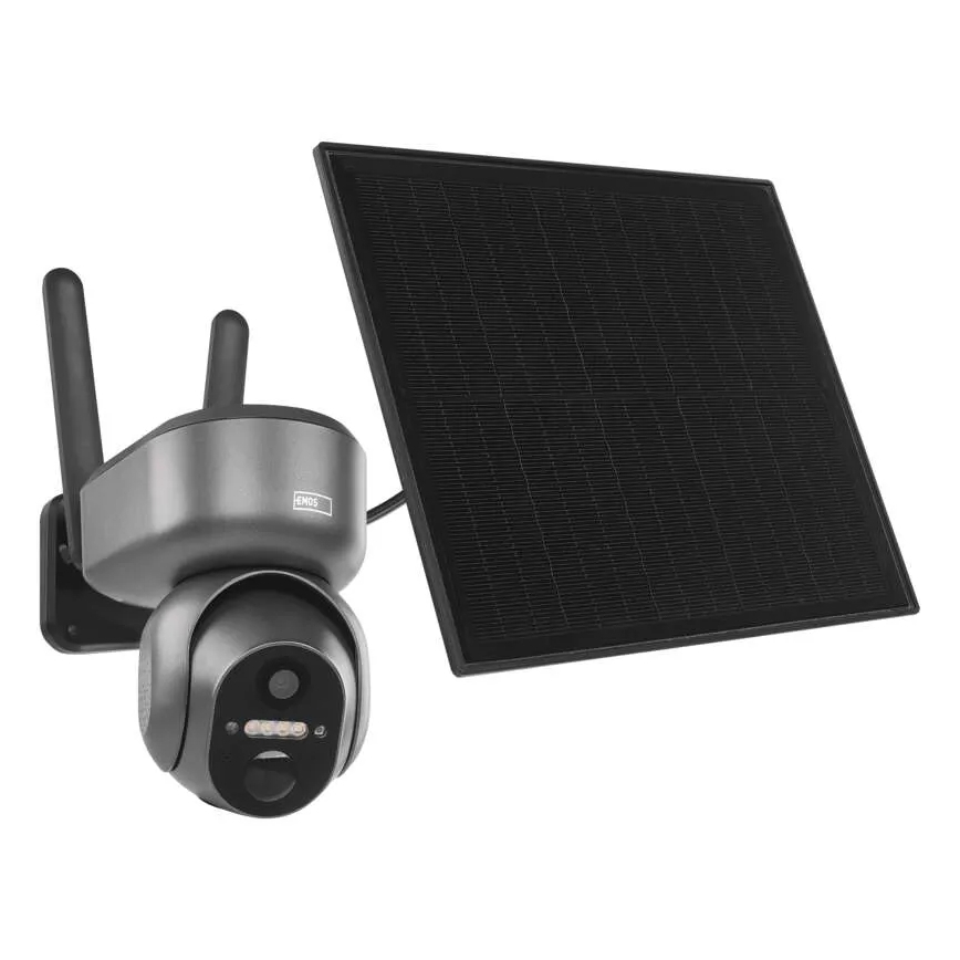Smart solar camera with GoSmart sensor — 4G/LTE, 10,400 mAh battery, 5V input, IP65-rated weatherproof, Tuya-compatible