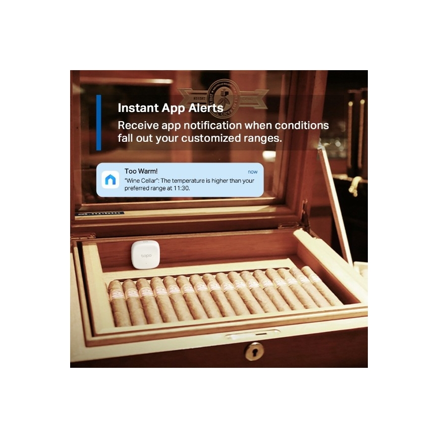 Smart temperature and humidity sensor — powered by 1× CR2450 battery