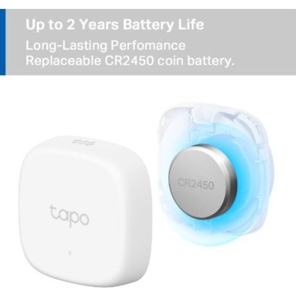 Smart temperature and humidity sensor — powered by 1× CR2450 battery