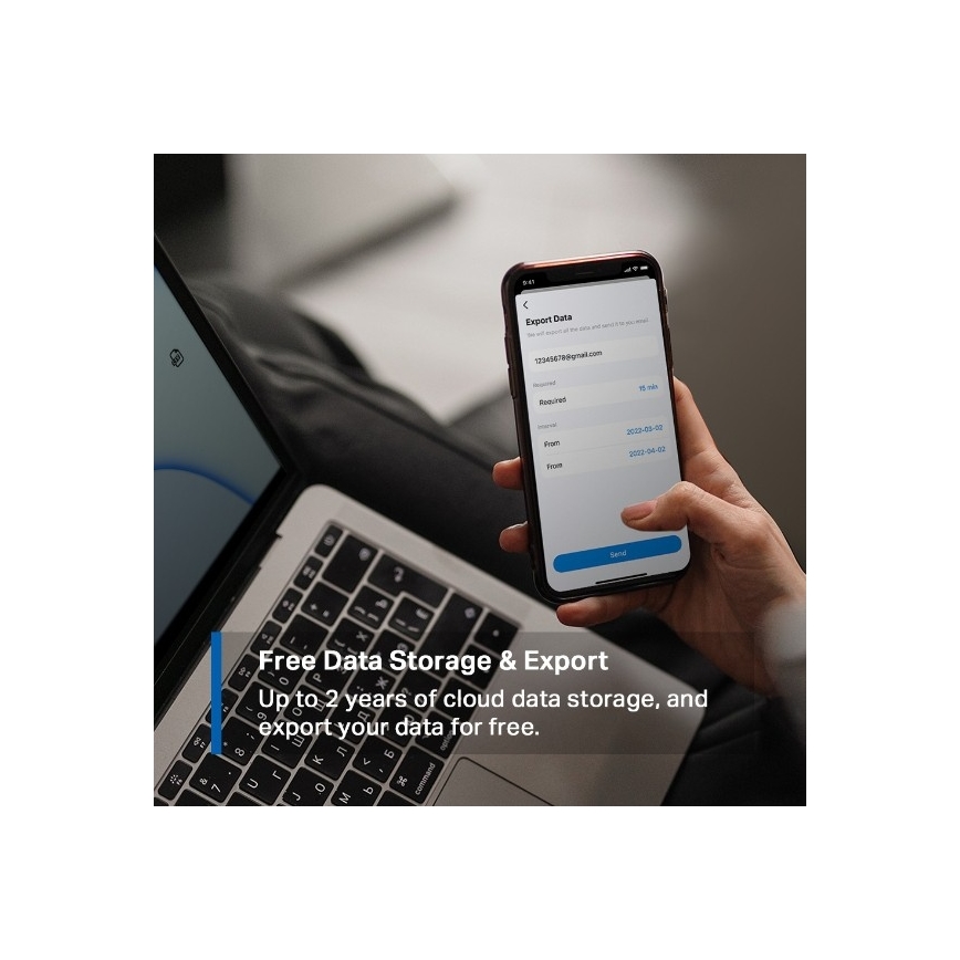 Smart temperature and humidity sensor — powered by 1× CR2450 battery