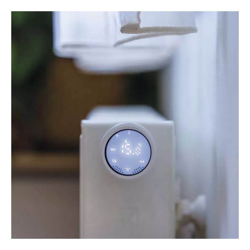 Smart thermostatic head with LCD display GoSmart M30x1,5 2xAA/1,5V Tuya