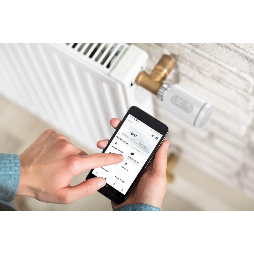 Smart thermostatic head with LED display 2xAA/3V Zigbee
