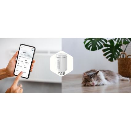 Smart thermostatic head with LED display 2xAA/3V Zigbee