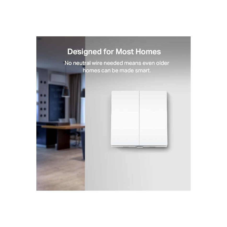 Smart two-button light switch 2xAAA