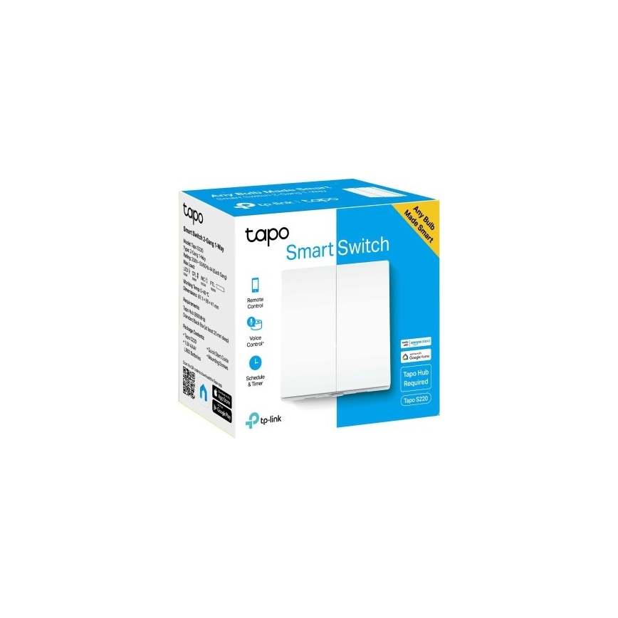 Smart two-button light switch 2xAAA