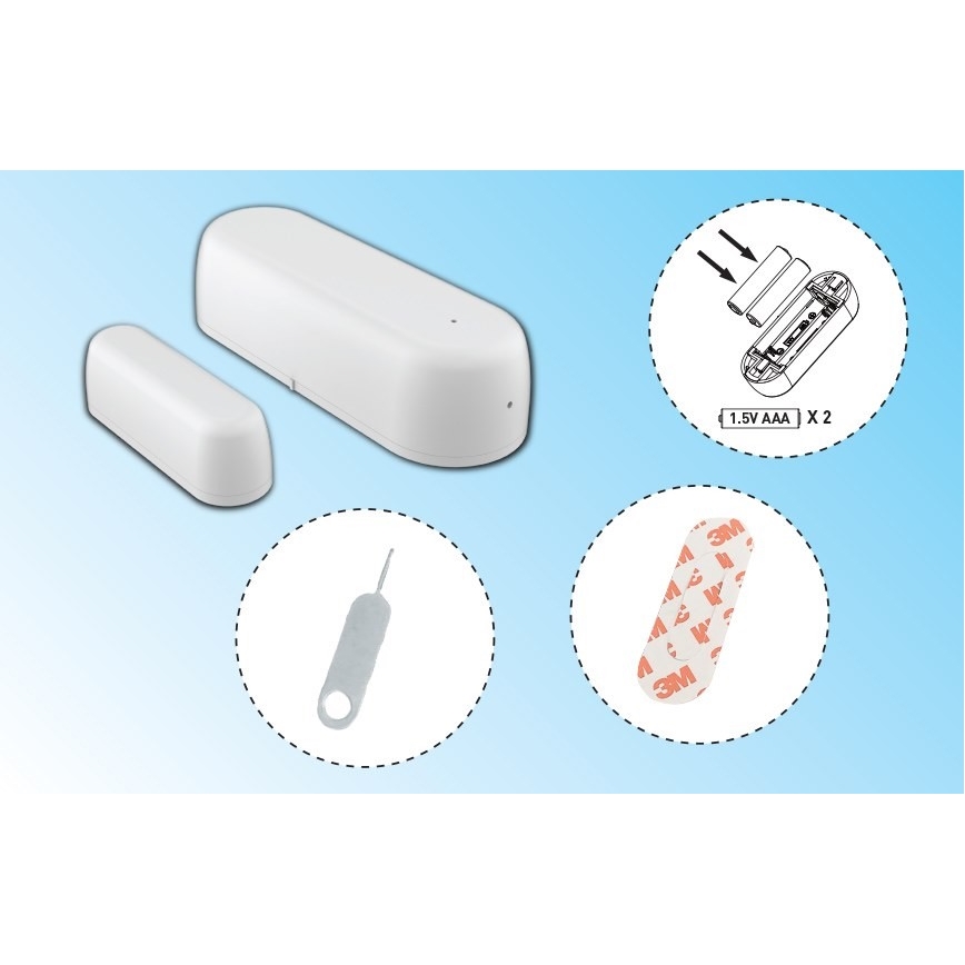 Smart window and door sensor 2xAAA Wi-fi Tuya