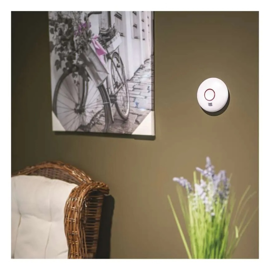 Smoke detector — 2×AA battery powered