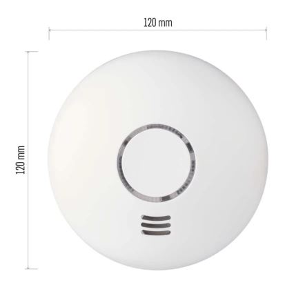 Smoke detector — 2×AA battery powered