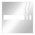 Smoking Icon 12x12 cm Stainless Steel/Silver