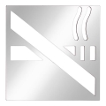 Smoking Icon 12x12 cm Stainless Steel/Silver